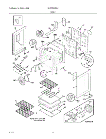 05 - Body parts for Frigidaire Range GLEFZ389GCA from AppliancePartsPros.com