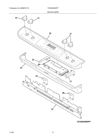 03 - Backguard parts for Frigidaire Range FGGS3065KFF from AppliancePartsPros.com