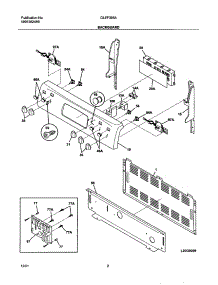 03 - Backguard parts for Frigidaire Range GLEF396ABA from AppliancePartsPros.com