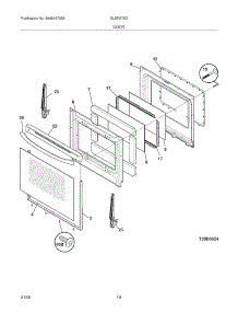 09 - Door parts for Frigidaire Range GLEFS79DQH from AppliancePartsPros.com