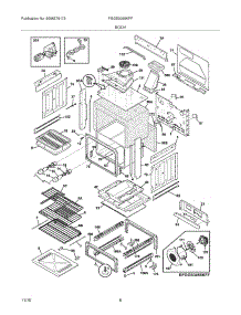 07 - Body parts for Frigidaire Range FGGS3065KFF from AppliancePartsPros.com