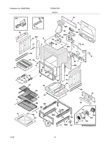 07 - Body parts for Frigidaire Range FGGS3075KWC from AppliancePartsPros.com