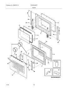 11 - Door parts for Frigidaire Range FGGS3065KFF from AppliancePartsPros.com