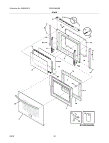 11 - Door parts for Frigidaire Range FGGS3065KBB from AppliancePartsPros.com