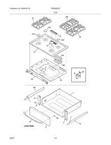 09 - Top / Drawer parts for Frigidaire Range FGS365ECF from AppliancePartsPros.com