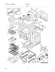 07 - Body parts for Frigidaire Range FGGS3075KWF from AppliancePartsPros.com