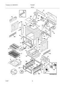 07 - Body parts for Frigidaire Range FGS366EBD from AppliancePartsPros.com