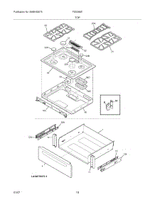 09 - Top / Drawer parts for Frigidaire Range FGS366EBD from AppliancePartsPros.com