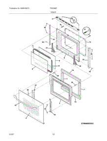 11 - Door parts for Frigidaire Range FGS366EBD from AppliancePartsPros.com