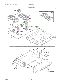 09 - Top / Drawer parts for Frigidaire Range FGS379EBA from AppliancePartsPros.com