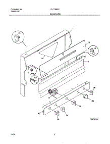03 - Backguard parts for Frigidaire Range FLF316WHTC from AppliancePartsPros.com