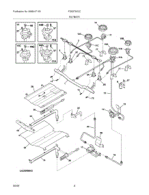 05 - Burner parts for Frigidaire Range FGS379ECC from AppliancePartsPros.com