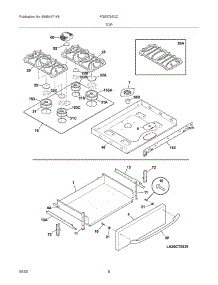 09 - Top / Drawer parts for Frigidaire Range FGS379ECC from AppliancePartsPros.com