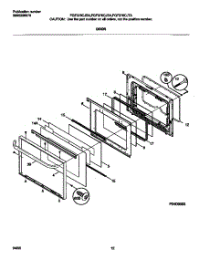 06 - Door parts for Frigidaire Range FGF376CJTA from AppliancePartsPros.com