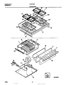 05 - Top / Drawer parts for Frigidaire Range FGF376CETB from AppliancePartsPros.com