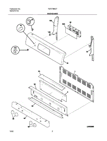 03 - Backguard parts for Frigidaire Range FGF378ACF from AppliancePartsPros.com