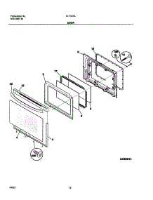 11 - Door parts for Frigidaire Range FLF337AUD from AppliancePartsPros.com