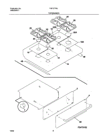 09 - Top / Drawer parts for Frigidaire Range FGF377WJCB from AppliancePartsPros.com