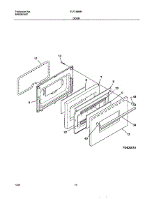 11 - Door parts for Frigidaire Range FLF316WHTC from AppliancePartsPros.com