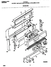 02 - Backguard parts for Frigidaire Range FGF376CESM from AppliancePartsPros.com