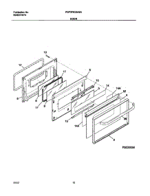 11 - Door parts for Frigidaire Range FGF376CXASA from AppliancePartsPros.com