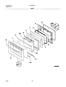 11 - Door parts for Frigidaire Range FGF378ACF from AppliancePartsPros.com