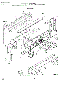 03 - Backguard parts for Frigidaire Range FGF379WESN from AppliancePartsPros.com