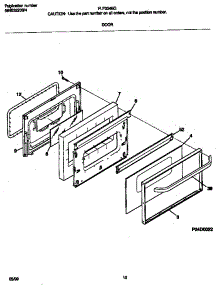 06 - Door parts for Frigidaire Range FLF334BGDE from AppliancePartsPros.com