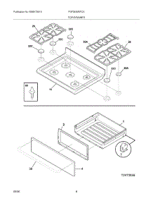 09 - Top / Drawer parts for Frigidaire Range FGF380MXFCA from AppliancePartsPros.com