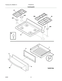 09 - Top / Drawer parts for Frigidaire Range FGF382HCG from AppliancePartsPros.com