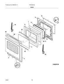 11 - Door parts for Frigidaire Range FGF382HCG from AppliancePartsPros.com