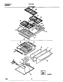 05 - Top / Drawer parts for Frigidaire Range FGF379WESD from AppliancePartsPros.com