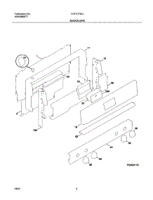 03 - Backguard parts for Frigidaire Range FGF377WJCA from AppliancePartsPros.com