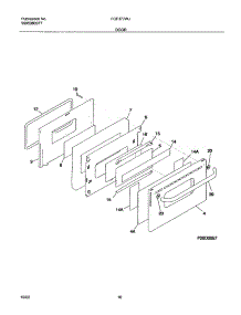 11 - Door parts for Frigidaire Range FGF377WJCA from AppliancePartsPros.com