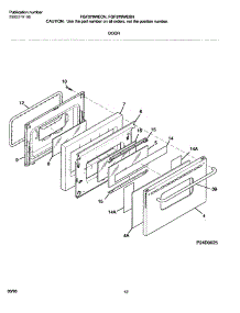 13 - Door parts for Frigidaire Range FGF379WESN from AppliancePartsPros.com