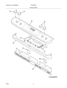 03 - Backguard parts for Frigidaire Range FPGS3085KFD from AppliancePartsPros.com