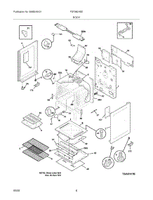 07 - Body parts for Frigidaire Range FGF382HSE from AppliancePartsPros.com