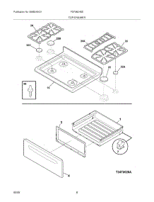 09 - Top / Drawer parts for Frigidaire Range FGF382HSE from AppliancePartsPros.com