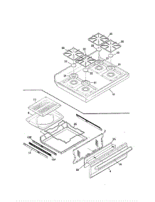Top / Drawer parts for Frigidaire Range FGFB33WHSB from AppliancePartsPros.com