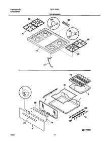 09 - Top / Drawer parts for Frigidaire Range FSF312ASA from AppliancePartsPros.com