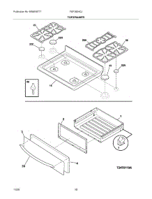 09 - Top / Drawer parts for Frigidaire Range FGF382HCJ from AppliancePartsPros.com