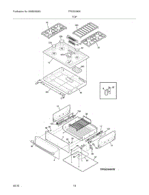 09 - Top / Drawer parts for Frigidaire Range FPGS3085KFD from AppliancePartsPros.com