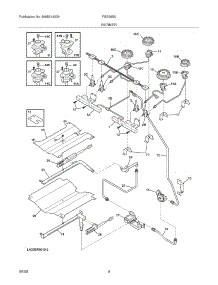 05 - Burner parts for Frigidaire Range FGS365EQF from AppliancePartsPros.com
