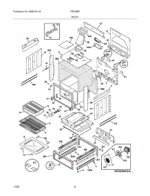 07 - Body parts for Frigidaire Range FGS366EBA from AppliancePartsPros.com