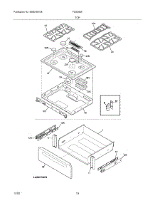 09 - Top / Drawer parts for Frigidaire Range FGS366EQB from AppliancePartsPros.com