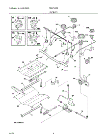 05 - Burner parts for Frigidaire Range FGS379ECB from AppliancePartsPros.com