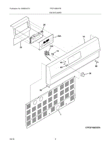 03 - Backguard parts for Frigidaire Range FPDF4085KFB from AppliancePartsPros.com