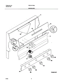 03 - Backguard parts for Frigidaire Range FSF311PHWA from AppliancePartsPros.com
