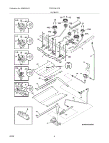 05 - Burner parts for Frigidaire Range FPGF3081KFB from AppliancePartsPros.com