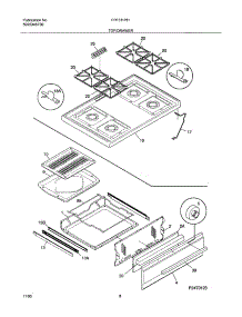 09 - Top / Drawer parts for Frigidaire Range FPF311PHWB from AppliancePartsPros.com